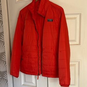 L.L. Bean Men's Small Vibrant Red or Orange Puffer Jacket